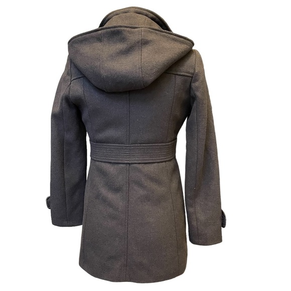 Kenneth Cole Gray Wool Blend Hoodie Winter Jacket Size: 2P - Picture 4 of 11